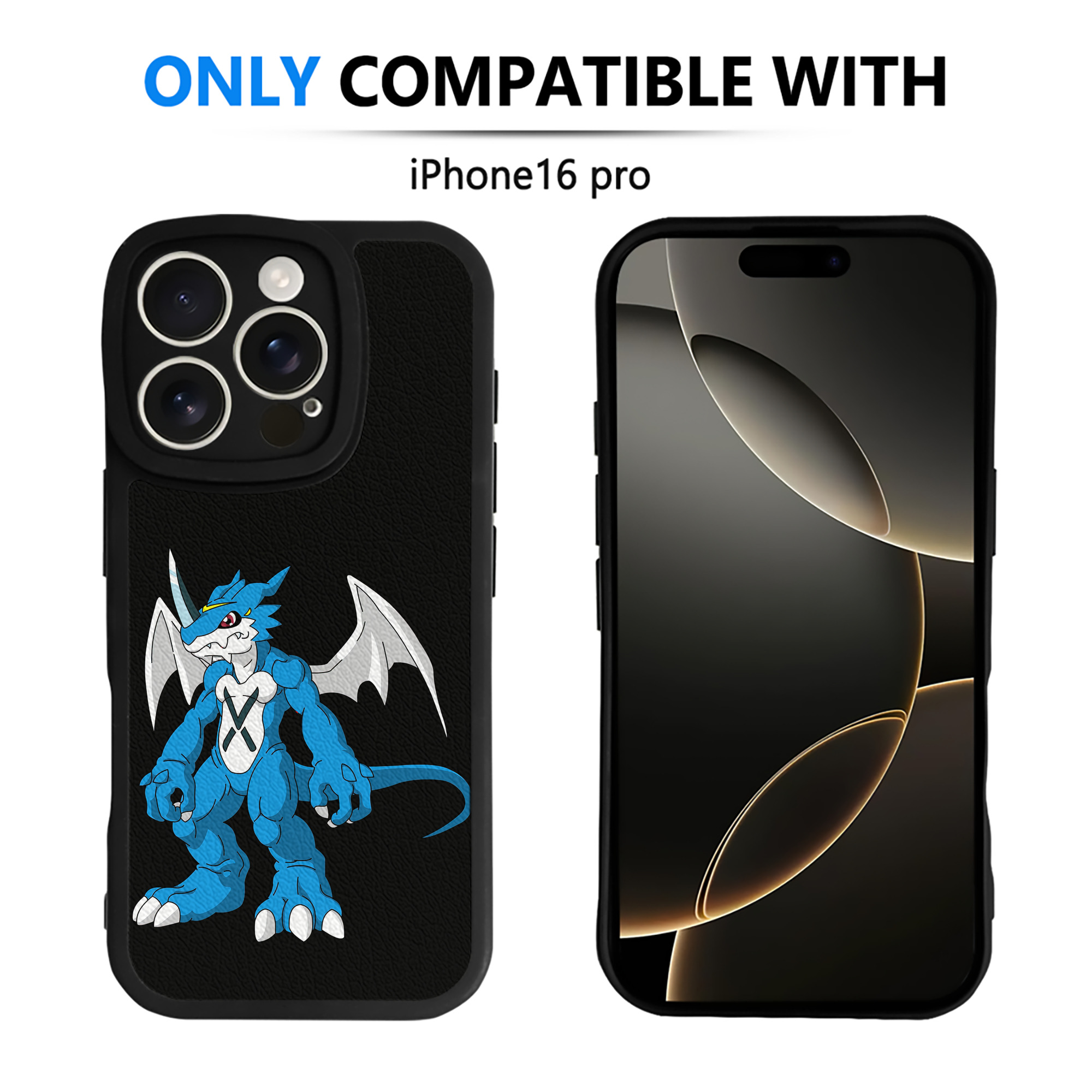 （画像用） Digimon デジタルモンスター/デジモン 【iPhone 16シリーズ対応】シリコンスマホケース（レザー調） 材質：シリコン